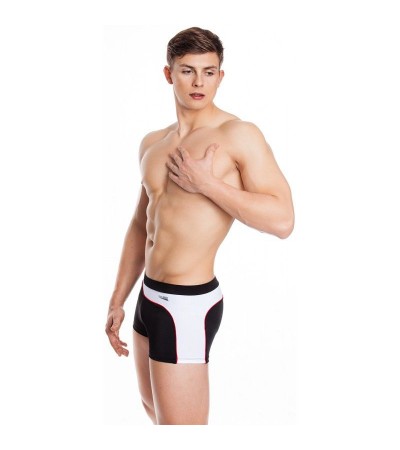 Aqua-Speed Grant M vyriški plaukimo šortai juodai balti 15 410, Plaukimo apranga unisex, Plaukimo apranga, Aqua-Speed