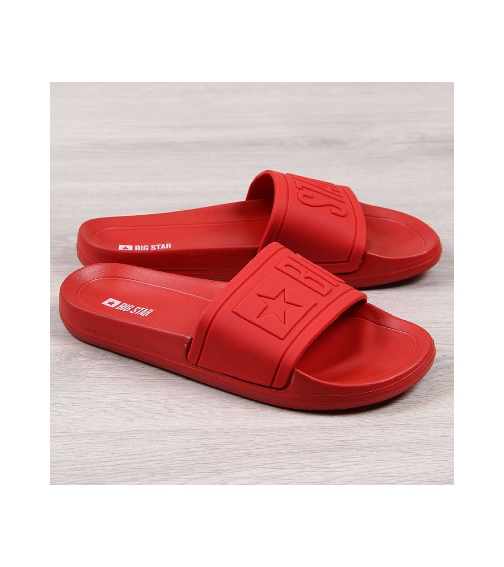 Rubber beach slippers Big Star M DD174689 red