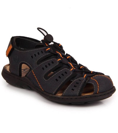 Closed sandals Rieker M 22021-14 navy blue