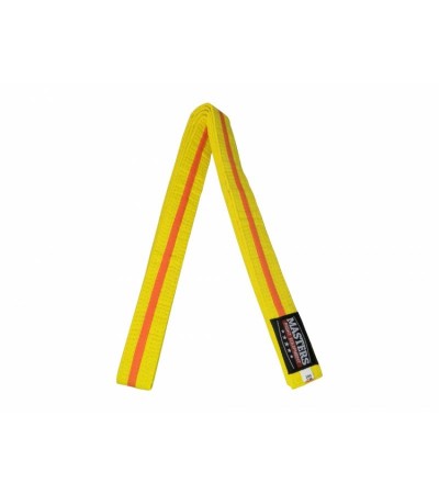 MASTERS kimono belt yellow with orange trim 06224-280040704
