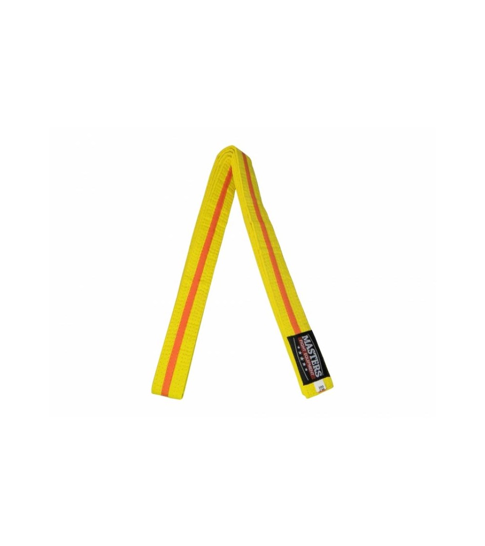 MASTERS kimono belt yellow with orange trim 06224-280040704