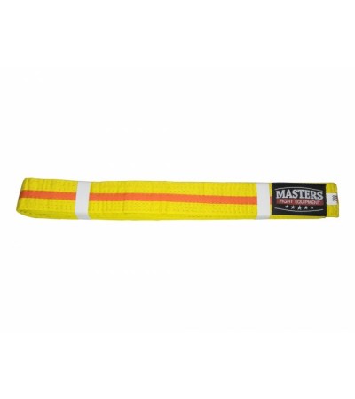 MASTERS kimono belt yellow with orange trim 06224-280040704