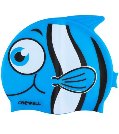 Crowell Nemo-Jr-mėlyna silikoninė plaukimo kepuraitė, Plaukimas, Vandens Sportas, Crowell