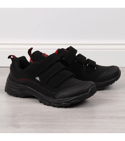 American Club W AM838A Velcro Trekking shoes black-red