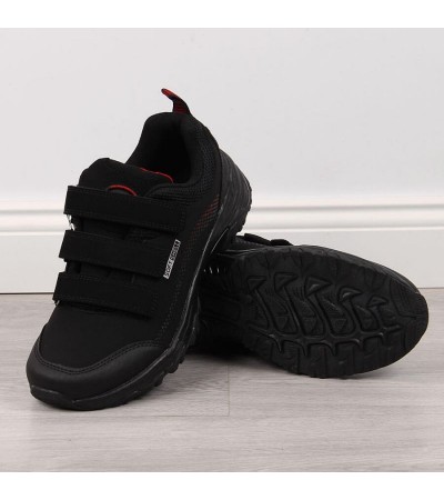 American Club W AM838A Velcro Trekking shoes black-red